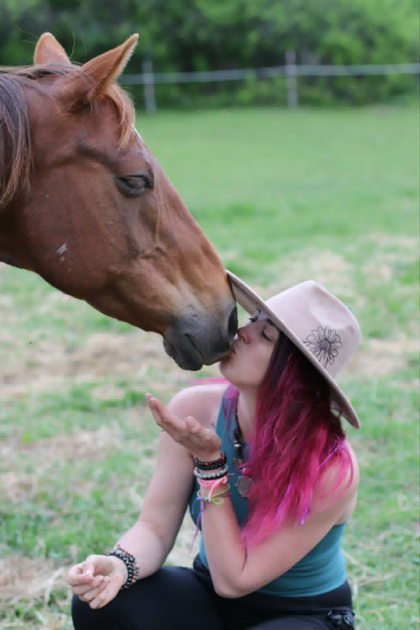 Shayna with horses