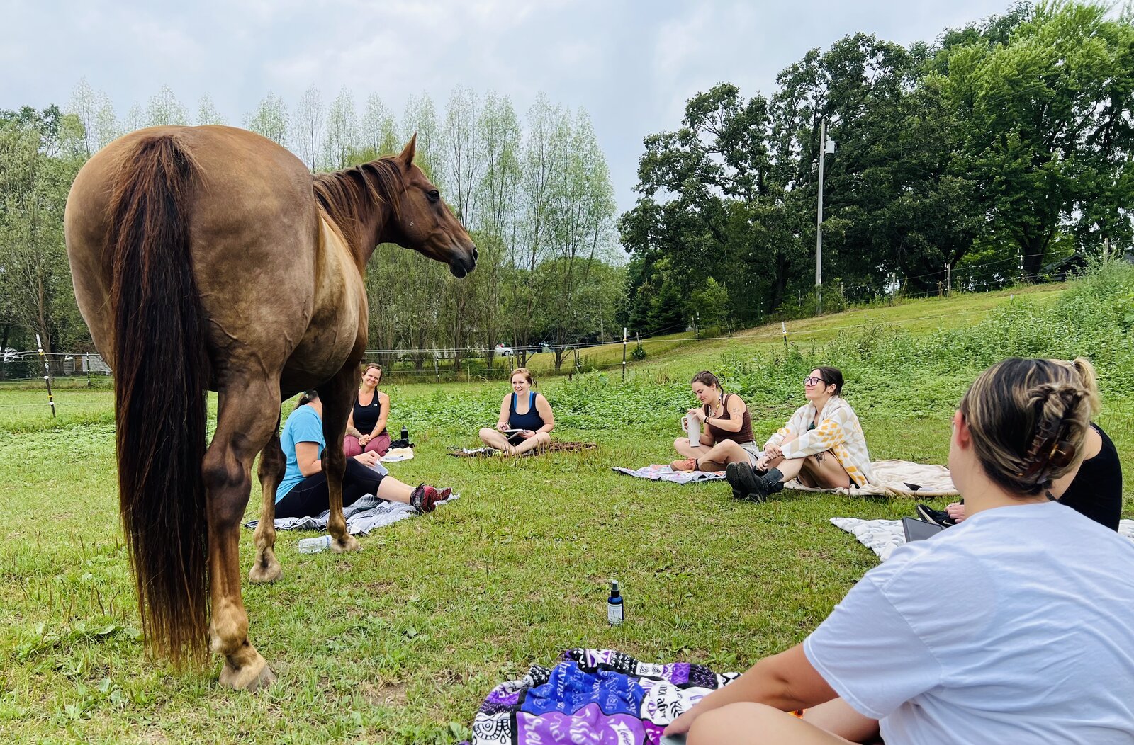Participants connecting during the Unbridled experience